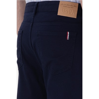 Erkek Lacivert Slim Fit Kanvas Pantolon