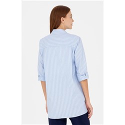 Kadın Mavi Uzun Kollu Tunik