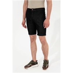 Erkek Siyah Jean Şort