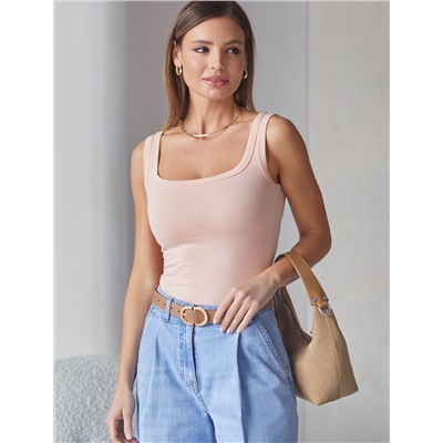 Топ облегающий из эластичного хлопка