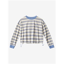 Женский лонгслив в полоску Nik*o and с вышитым котиком Экспорт