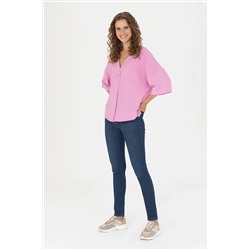 Kadın Manolya Kısa Kollu Gömlek