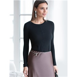 Лонгслив из премиального хлопка с эластаном