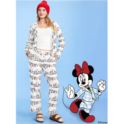 Old Navy x Disney Mickey Mouse & Friends Printed Flannel Pajama Set for Women