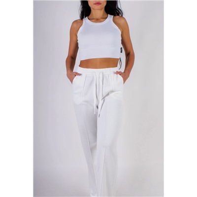 Трикотажные брюки со стрелкой, на резинке