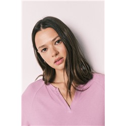 Pijama corto textura waffle rosa