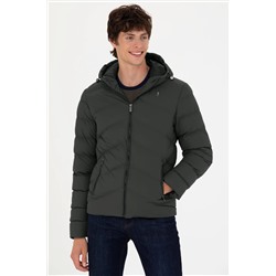 Erkek Haki Deri Ceket