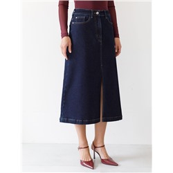 Джинсовая юбка из плотной эластичной джинсы 13.8OZ.