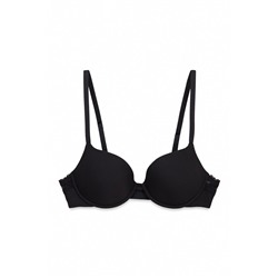 Sujetador clásico microfibra rayada negro BEAUTIFUL