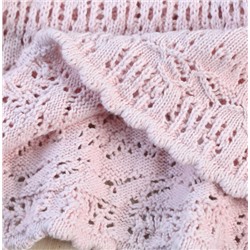 Женский  хлопковой  вязаный крючком ажурный свитер-поло