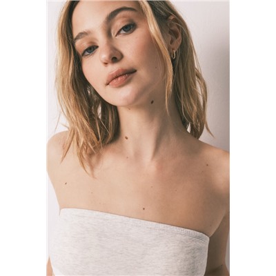 Sujetador top bandeau gris