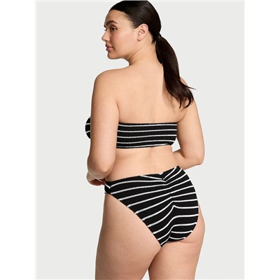 Crinkle Ring Bandeau Strapless Bikini Top