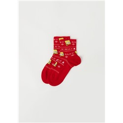 Kurze Socken mit weihnachtlichem The Simpson-Motiv für Kinder