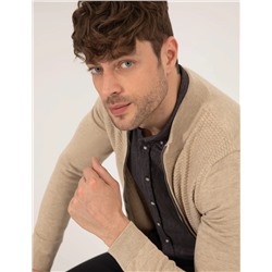 Kum Melanj Slim Fit Triko Hırka