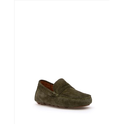 Haki %100 Deri Loafer Ayakkabı