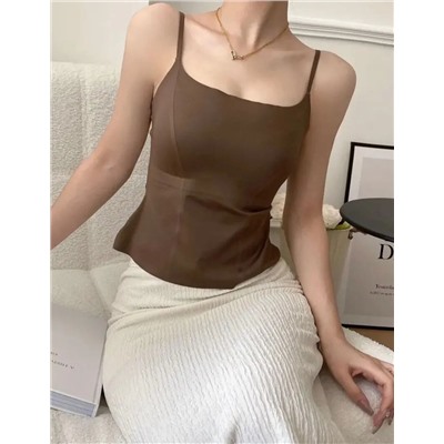 Женский топ майка со встроенными чашечками и регулируемыми бретелями, экспорт  (5 цветов)