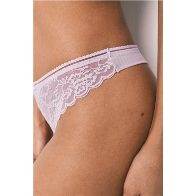 Tanga encaje lila