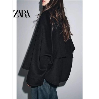 Женское короткое пальто на молнии из смесовой шерсти ЗАР*А