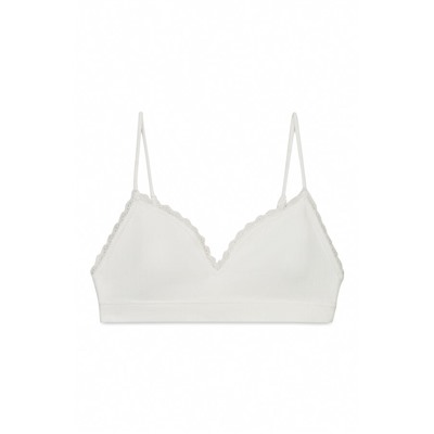Sujetador top Seamless encaje blanco