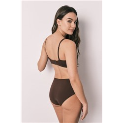 Braga alta microfibra clean cut marrón