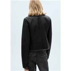 Chaqueta doble faz efecto piel