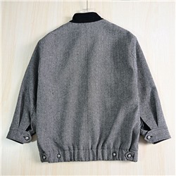 Женская куртка -бомбер из смесовой шерсти