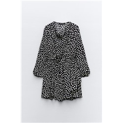 FEW ITEMS LEFT SHORT DRESS WITH A POLKA DOT PRINT