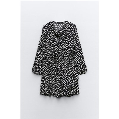 FEW ITEMS LEFT SHORT DRESS WITH A POLKA DOT PRINT