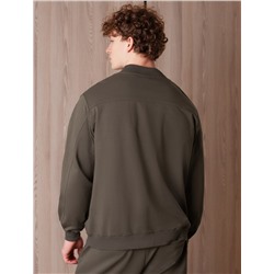 Бомбер из тонкого премиального футера с эластаном