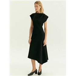 Трикотажное платье миди косого кроя из хлопка, PL1675/vixen