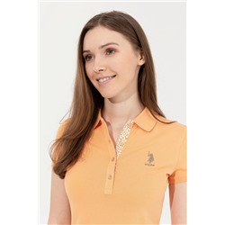 Kadın Turuncu Basic Polo Yaka Tişört