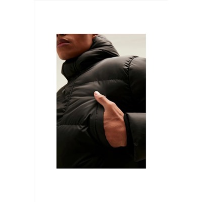 Bad Bear Goose Tail Puffer Siyah Erkek Kapüşonlu Uzun Mont 22.02.15.001-c01