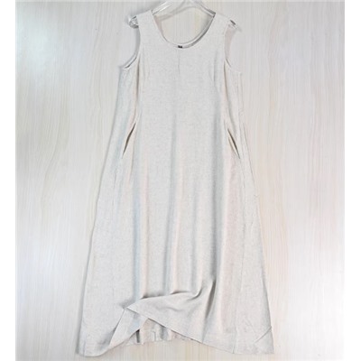 Женское платье из хлопка и льна