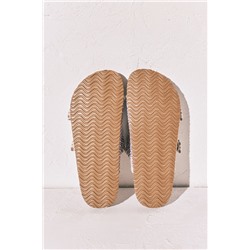 Sandalia bio tiras tejido pespuntes