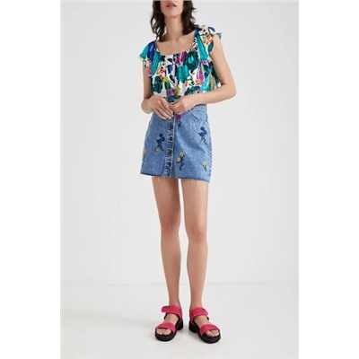 Body floral cuello de barco
