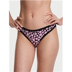 Cotton Pointelle Lace-Waist Bikini