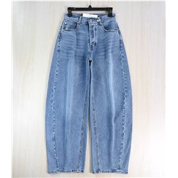 Женские хлопковые лотные джинсы банановидной формы АЛЕКСАНДР ВАН*Г