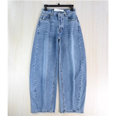 Женские хлопковые лотные джинсы банановидной формы АЛЕКСАНДР ВАН*Г