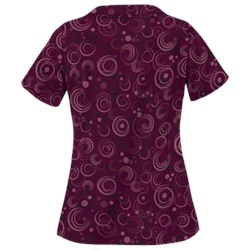 UA Total Eclipse Wine Scallop Neck Top