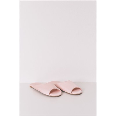 Zapatillas casa satén rosa