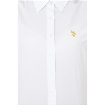 Kadın Beyaz Uzun Kollu Basic Gömlek