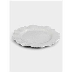 Тарелка подстановочная, 33 см, пластик, серебристая, Iceberg