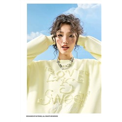 Свитшот с вышивкой из бусин   Китайский молодежный бренд Nuthin*k