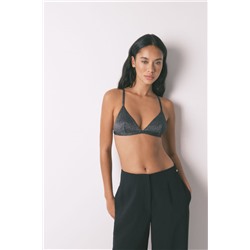 Sujetador NATURAL lurex terciopelo negro