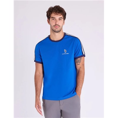 SHOULDER TRICOT TAPE JERSEY T-SHIRT