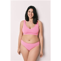 Tanga ancha canalé sin costuras coral