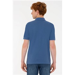 Erkek Açık Lacivert Basic Polo Yaka Tişört