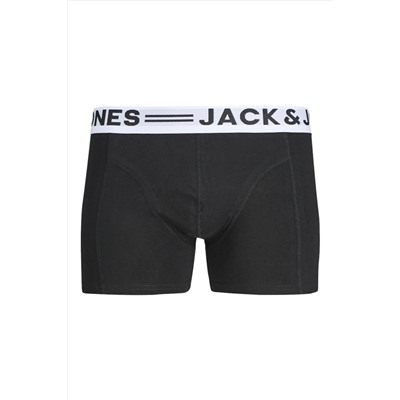 Jack & Jones Erkek Mavi Sense Trunks 3-pack Noos Boxer 12081832-Darkgrey