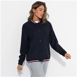 Бомбер в полоску, Любуйся мной (синий)