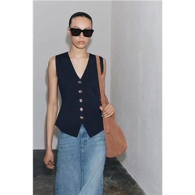Женский вязаный жилет  ЗАР*А